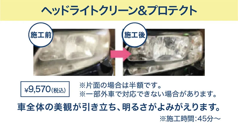 ヘッドライトクリーン&プロテクト